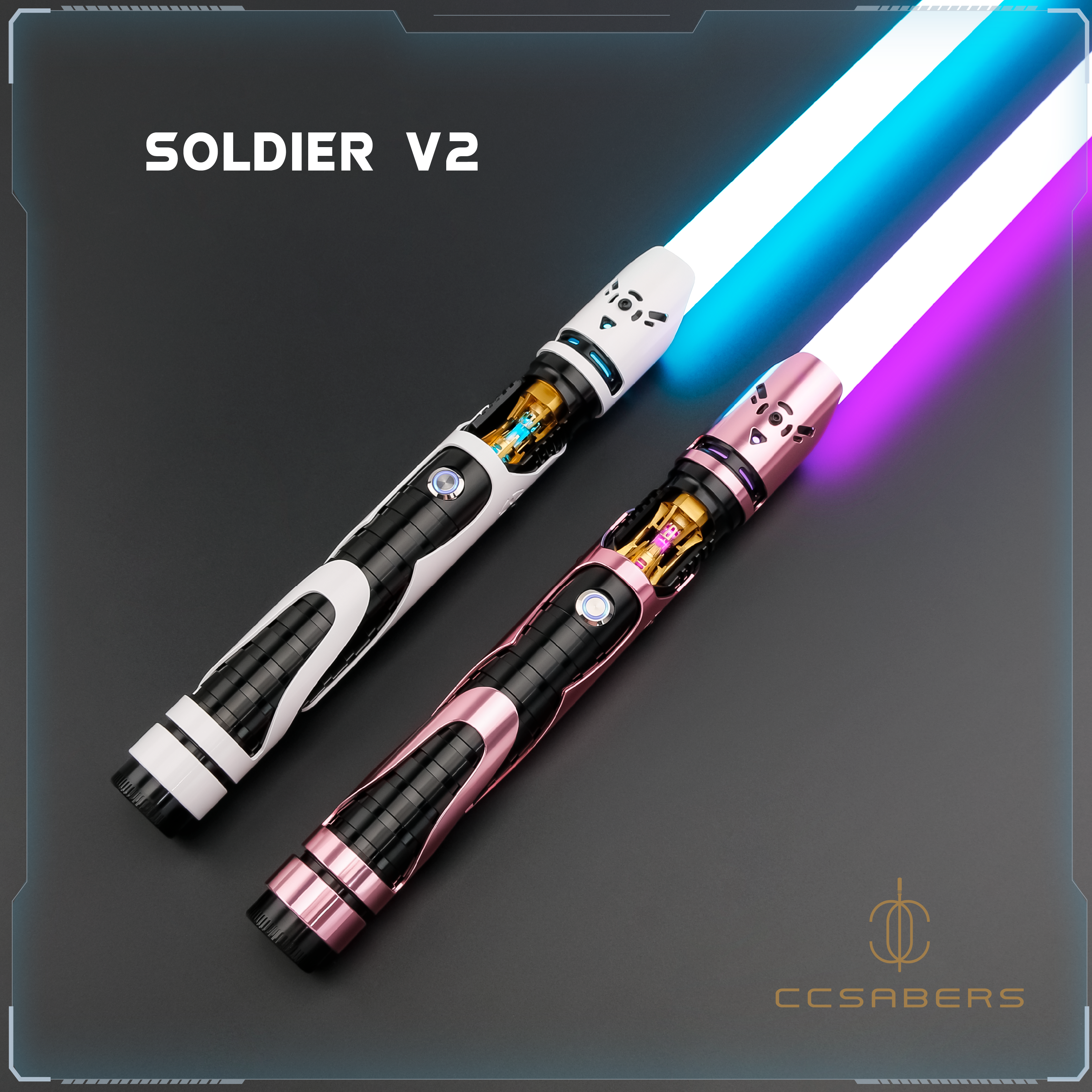 Soldier V2 Crystal Neopixel Saber - CCSabers