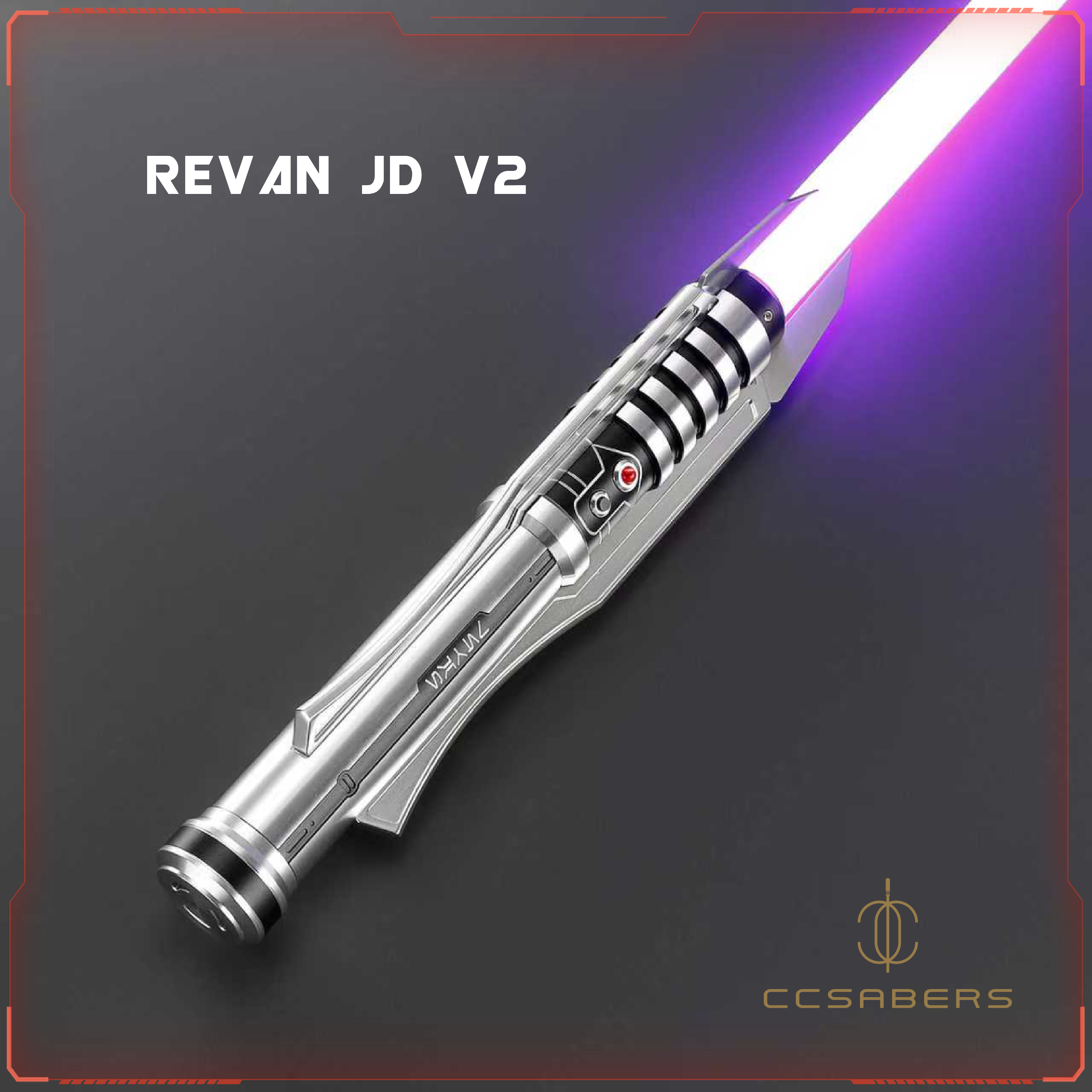 Revan Jedi Lightsaber V2 | KOTOR Tri-Prong Purple Saber - CCSabers