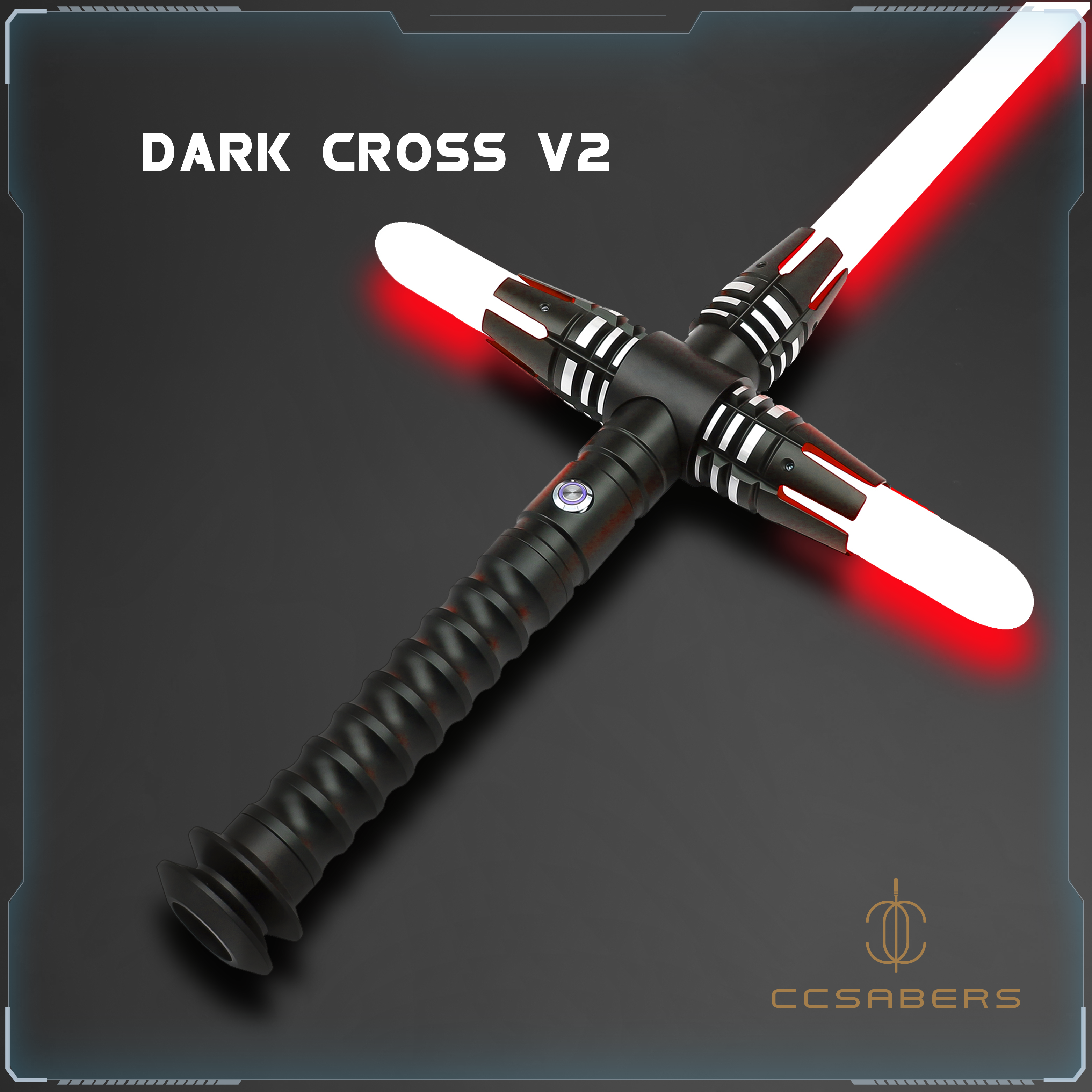 Dark Cross V2 Crossguard Lightsaber - SNV4 Pro Neopixel & RGB