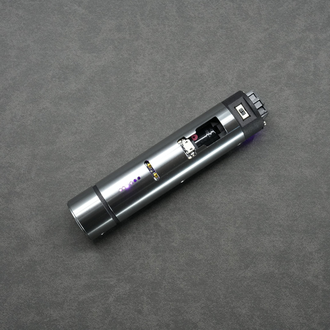 89Sabers Windu Crystal Ver. Neopixel Lightsaber - Ready To Ship - CCSabers