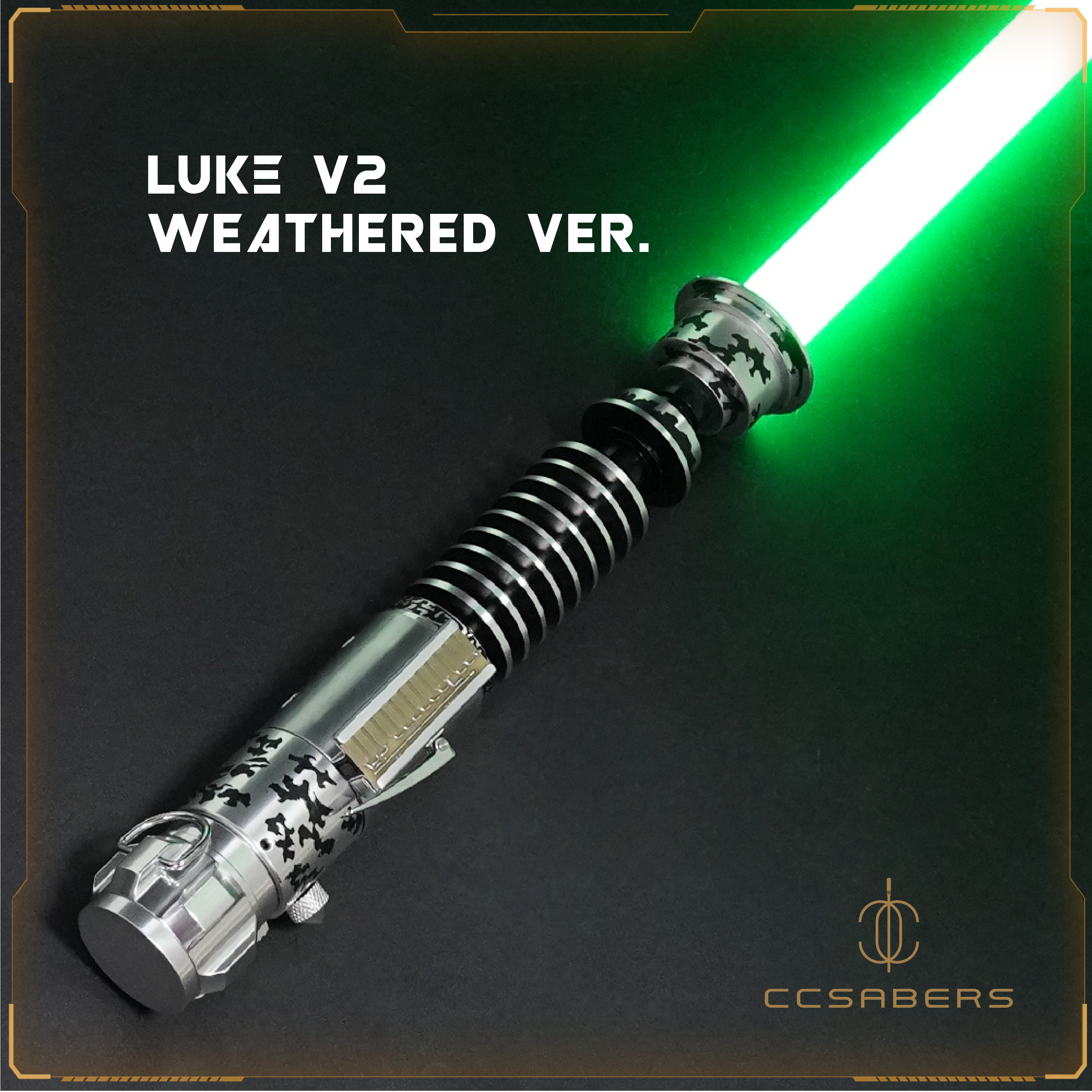Luke Hero (Gen2) Weathered ☆ カスタムライトセーバー 89Sabers LUKE V2 Weathered Neopixel Lightsaber – CCSabers