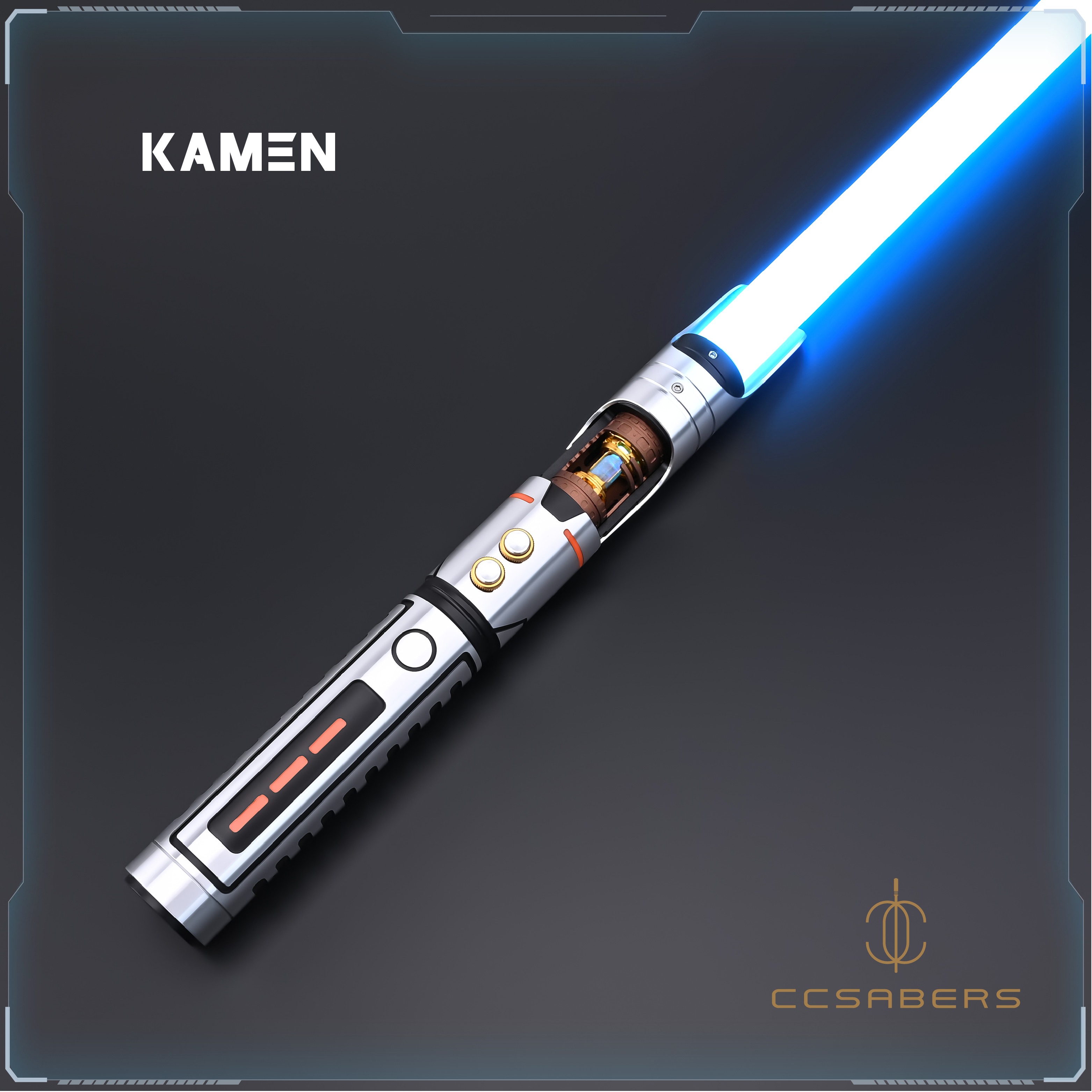 Kamen Neopixel Saber - Crystal Chamber Dark Side Lightsaber - CCSabers