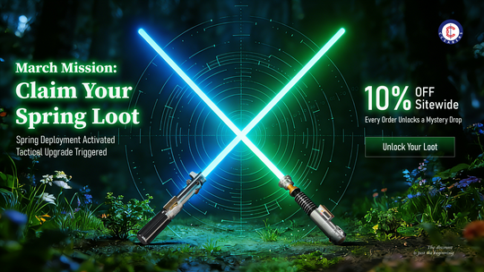 Free Saber: CCSabers March Mission – 10% Off + Free Double-Bladed RGB S16
