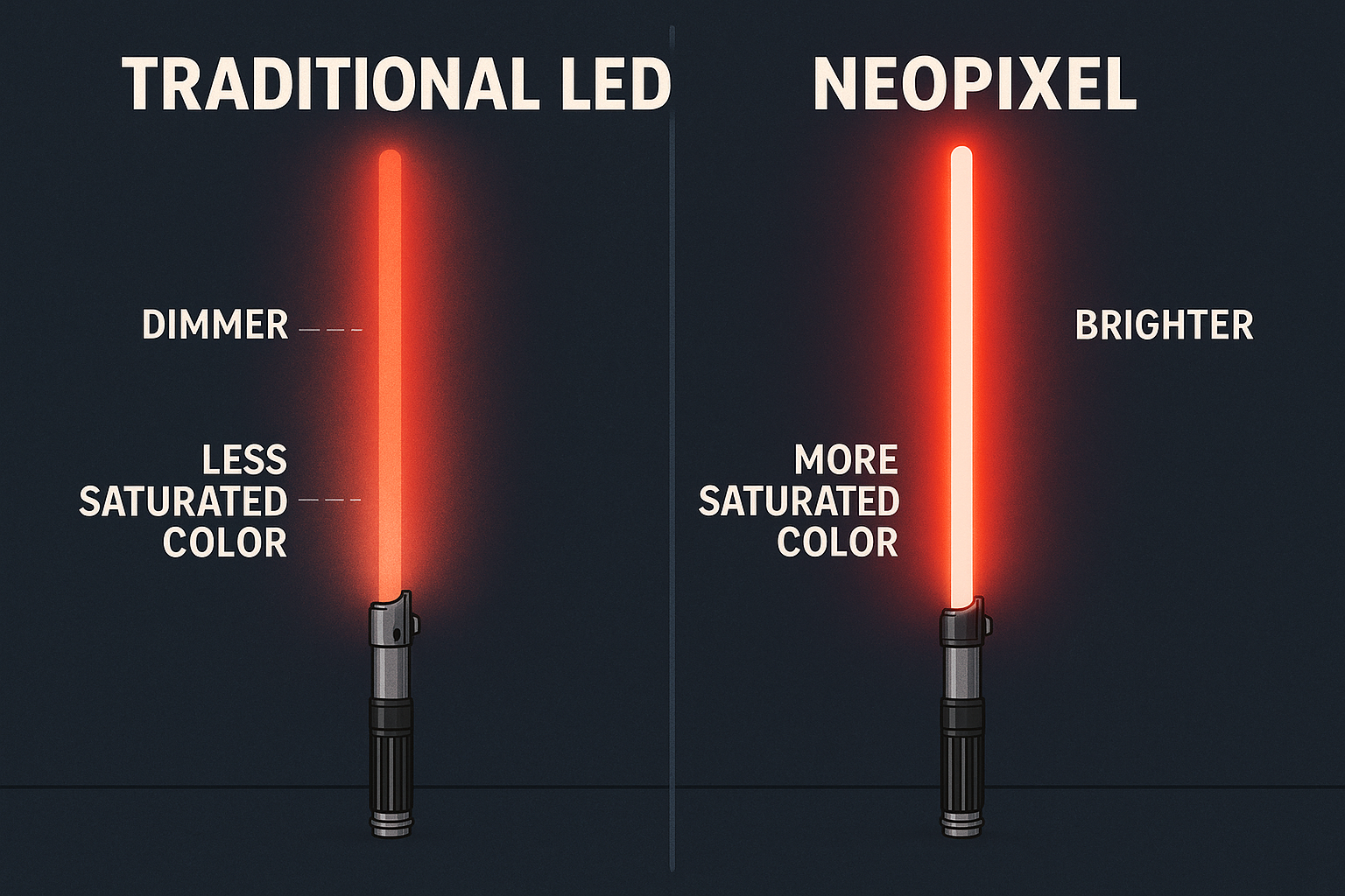 RGB Baselit vs Neopixel Saber: Which Technology Should You Choose?