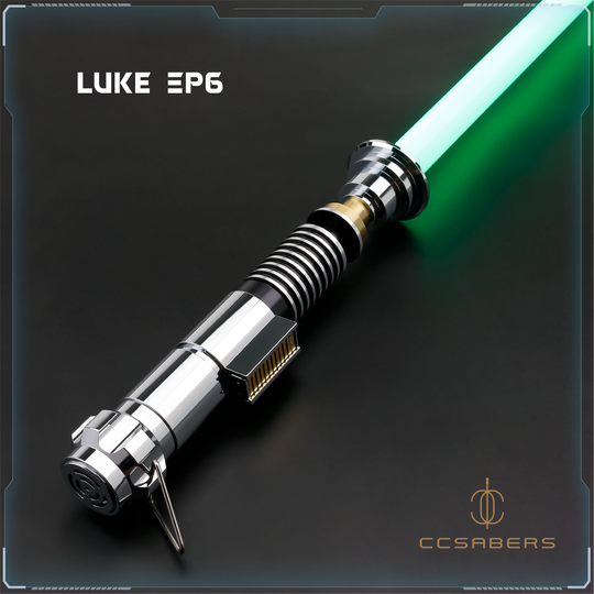 4TH Anniversary Week 4 Deal - Luke EP6 (chrome) Neopixel Saber - luke EP6 Chrome Neopixel Lightsaber with illuminated control box - ccsabers