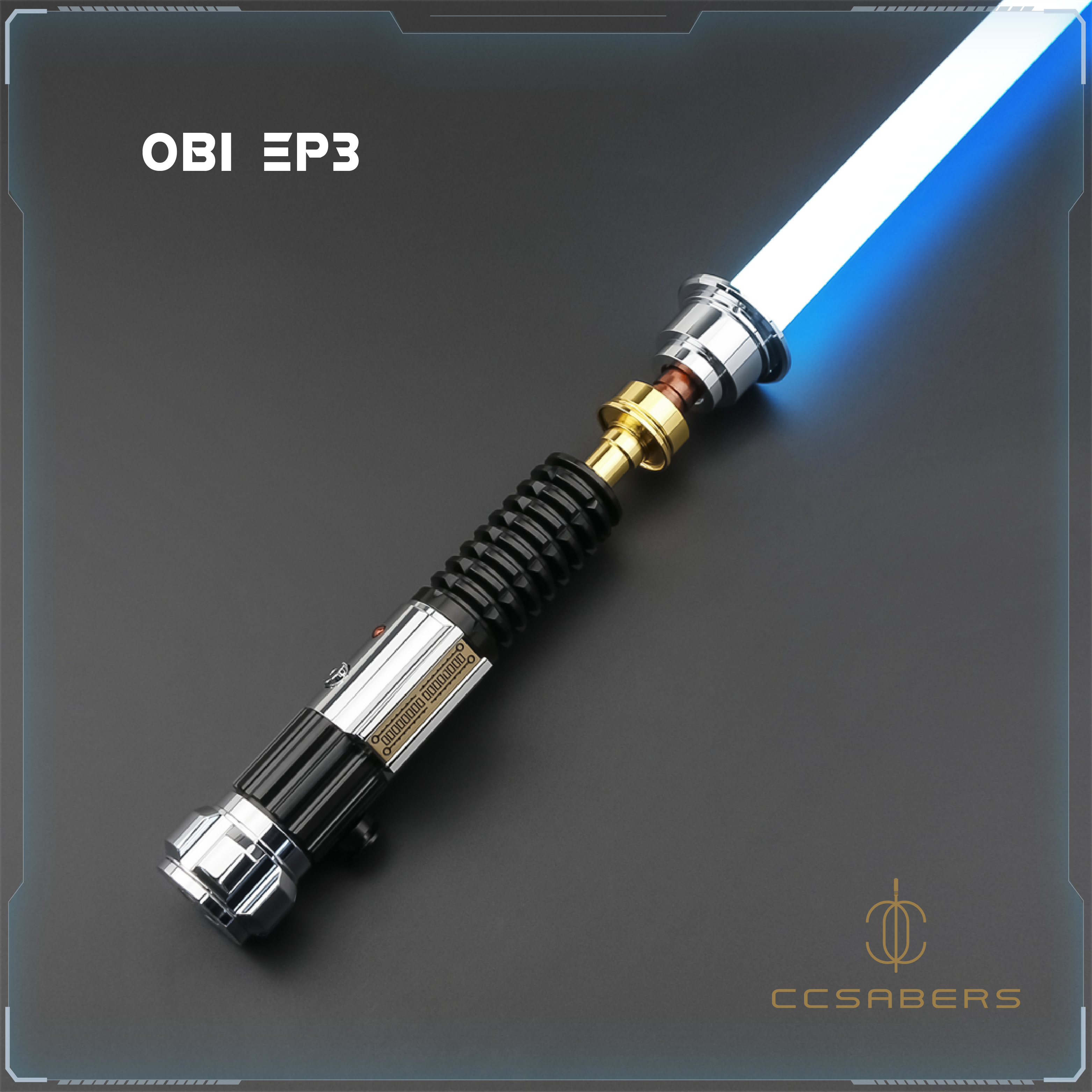 Obi-Wan Kenobi Episode 3 Neopixel saber with blue illuminated blade -ccsabers