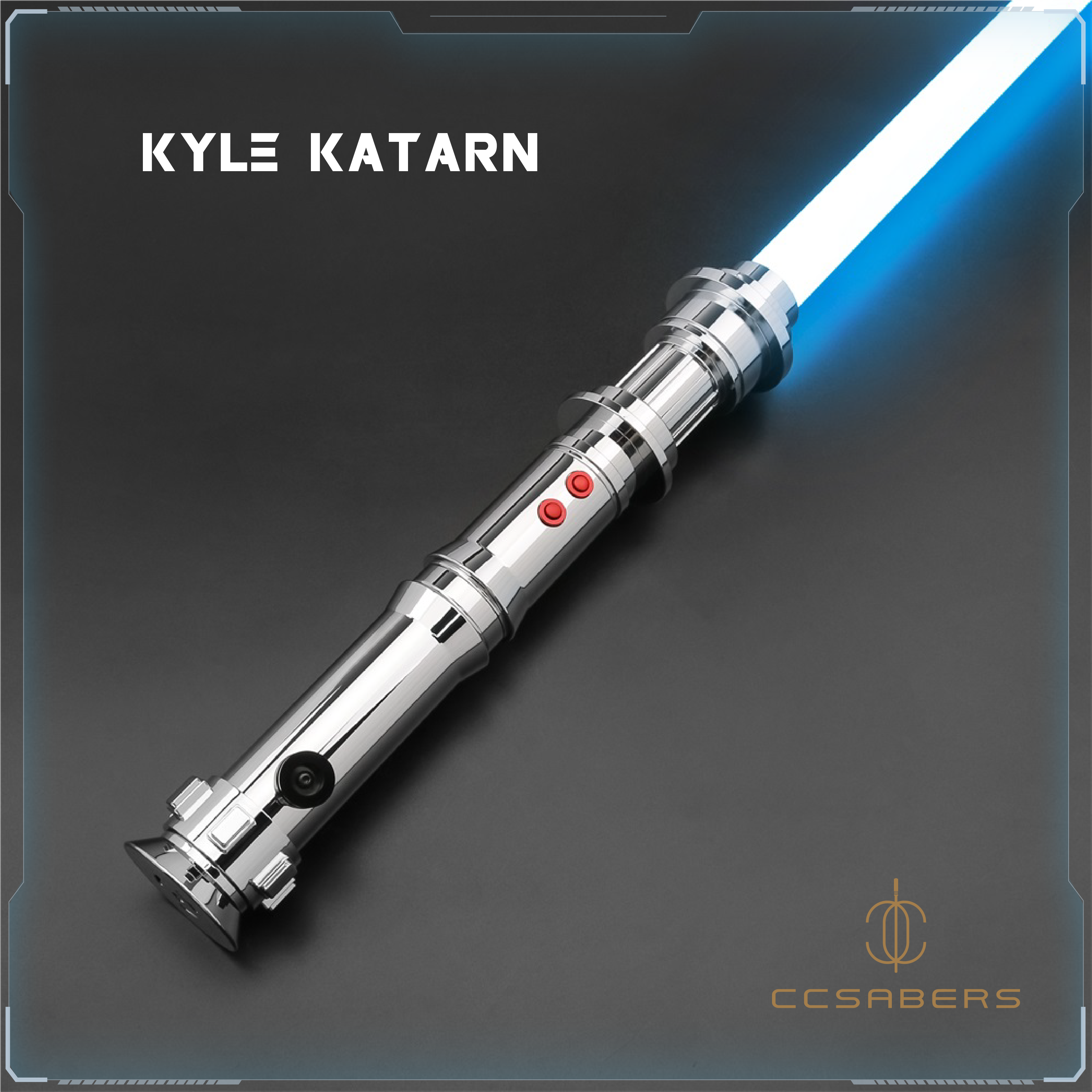 Kyle Katarn RGB/Neopixel Saber - Elite Tier Saber - with illuminated blue Neopixel blade - CCSabers