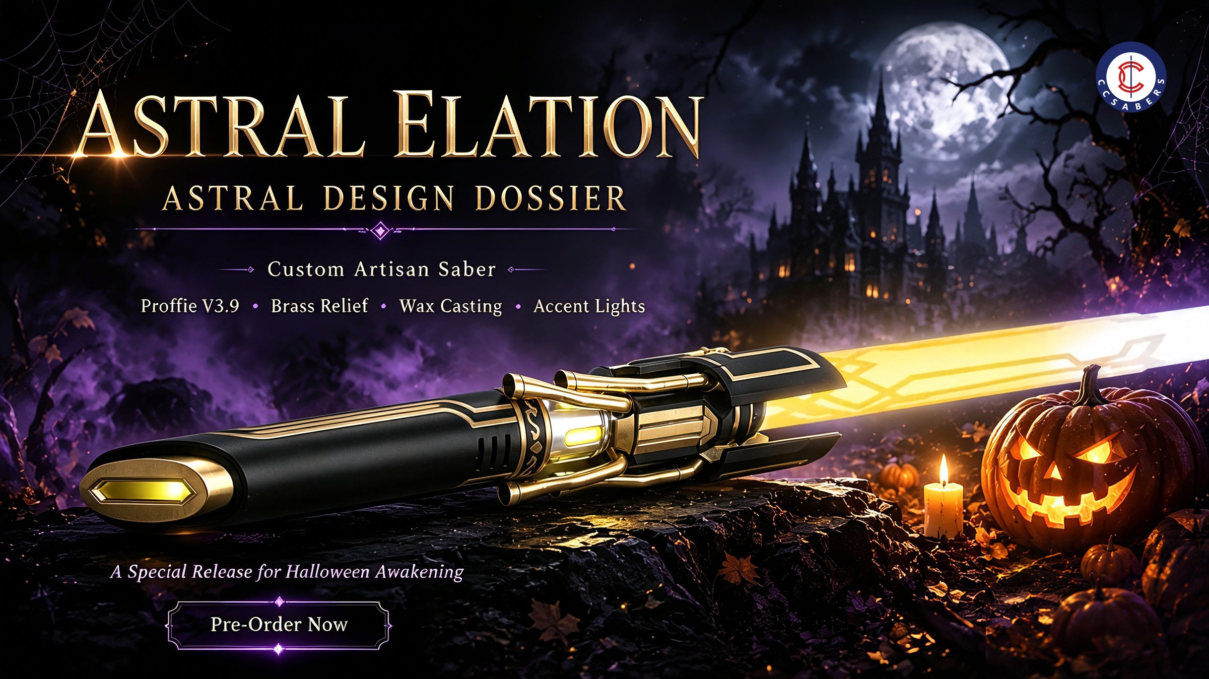 Astral Elation artisan saber Halloween release