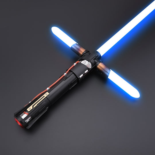 Kylo Saber crossguard hilt with three illuminated blue blades