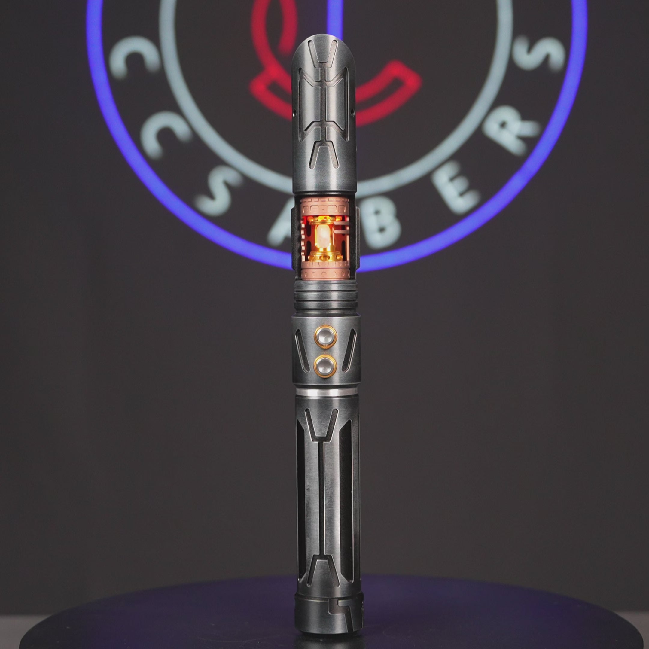 Dark Hunter Neopixel Saber - Crystal Chamber Dark Side Lightsaber