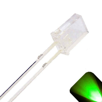 Pure Green 2x5x7mm Rectangle LEDs